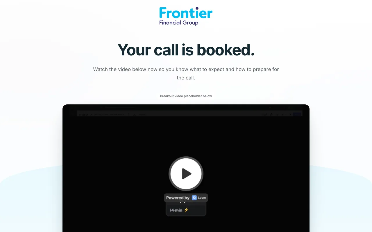 Confirmation page preview