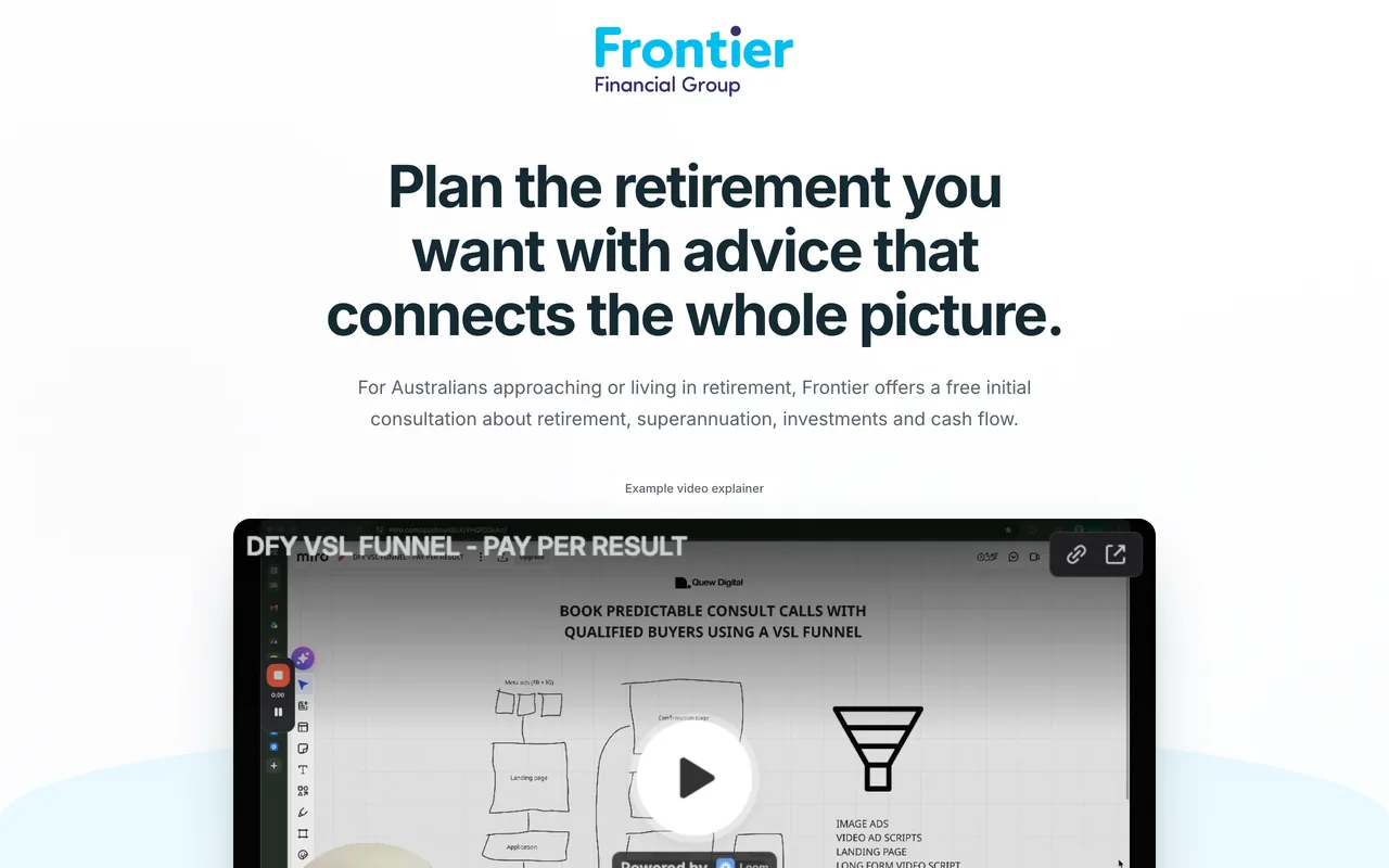 Landing page preview